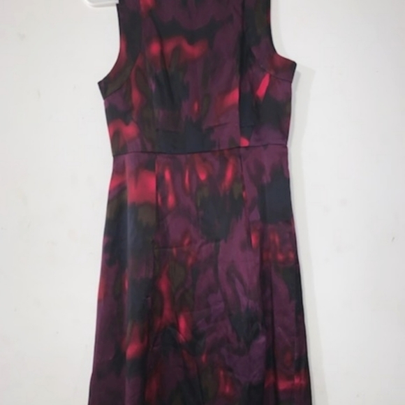 - 🐦 - Theory sz 2 100% Silk. Black, Purple and Pink Mixed Color Dress - Picture 3 of 9